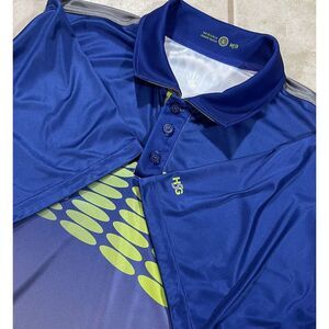 H5G Shirt Mens Size Large Short Sleeve‎ Polo Blue Green Gray